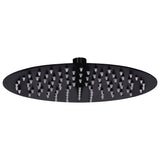 Vidaxl Rain Dochover Head round 25 cm in acciaio inossidabile nero