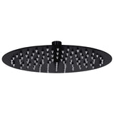 Vidaxl regendouchekop rond 25 cm roestvrij staal zwart