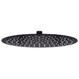 Vidaxl Rain shower head Round 30 cm Stainless steel Black