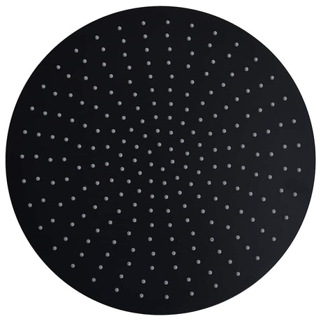 Vidaxl regendouchekop rond 40 cm roestvrij staal zwart