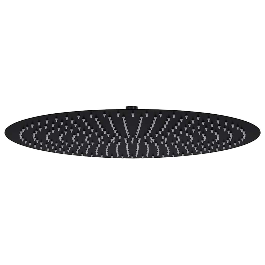 Vidaxl regendouchekop rond 50 cm roestvrij staal zwart