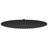 Vidaxl regendouchekop rond 50 cm roestvrij staal zwart