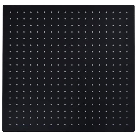 Vidaxl regendouchekop vierkant 50x50 cm roestvrij staal zwart