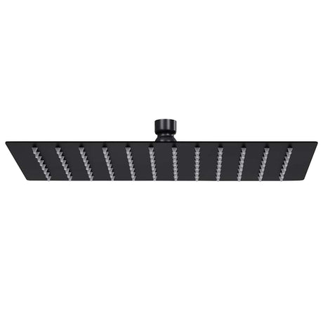 Vidaxl regendouchekop rechthoekig 30x20 cm roestvrij staal zwart