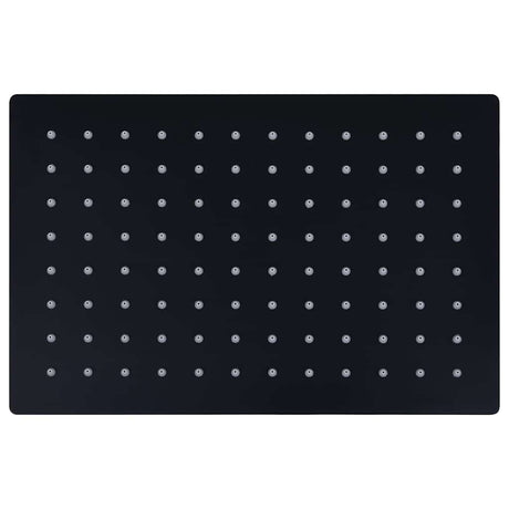 Vidaxl regendouchekop rechthoekig 30x20 cm roestvrij staal zwart