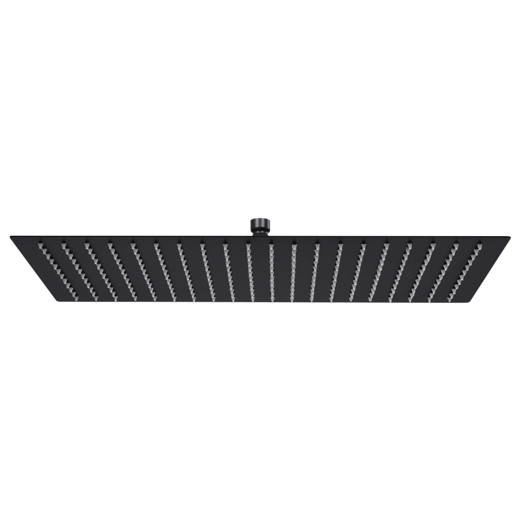 Vidaxl Rain Shower Head rectangular 50x30 cm en acier inoxydable noir