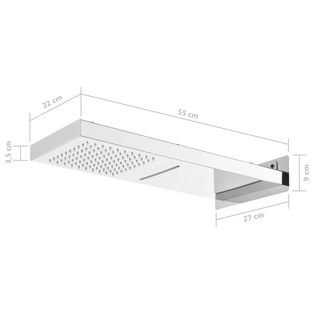 Vidaxl Wall Shower Head en acier inoxydable 201