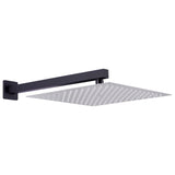 Vidaxl Dusch Arm Square 40 cm Edelstload 201 schwaarz