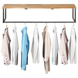 Vidaxl Coat Rack med hylle 100x35x22 cm Solid Acacia Wood