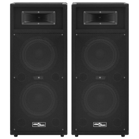 Vidaxl hifi-podiumluidsprekers 2 st passief professioneel 1000 w zwart