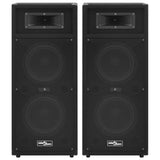 Vidaxl hifi-podiumluidsprekers 2 st passief professioneel 1000 w zwart