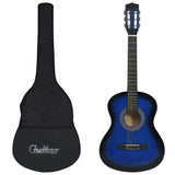 Vidaxl Guitar Classic początkujący z Tas 3 4 36 Blue