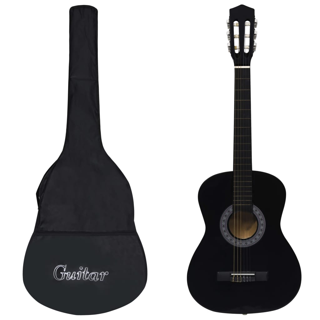 Vidaxl Guitar Classic Begynder med TAS 3 4 36 Sort