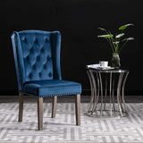 Vidaxl eetkamerstoelen 2 st fluweel blauw