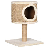 Vidaxl Cat Furniture con casa e graffi post da 52 cm Seagrass