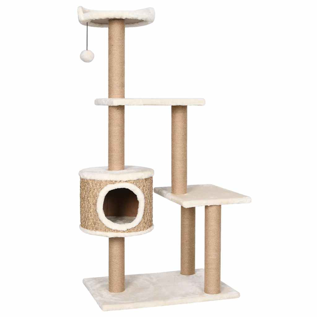 Muebles de gato de Vidaxl con postes de rascado 123 cm de hierba marina