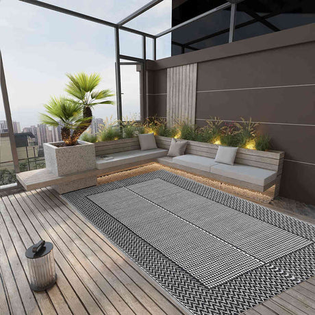 Vidaxl buitenkleed arakil 160x230 cm pp grijs