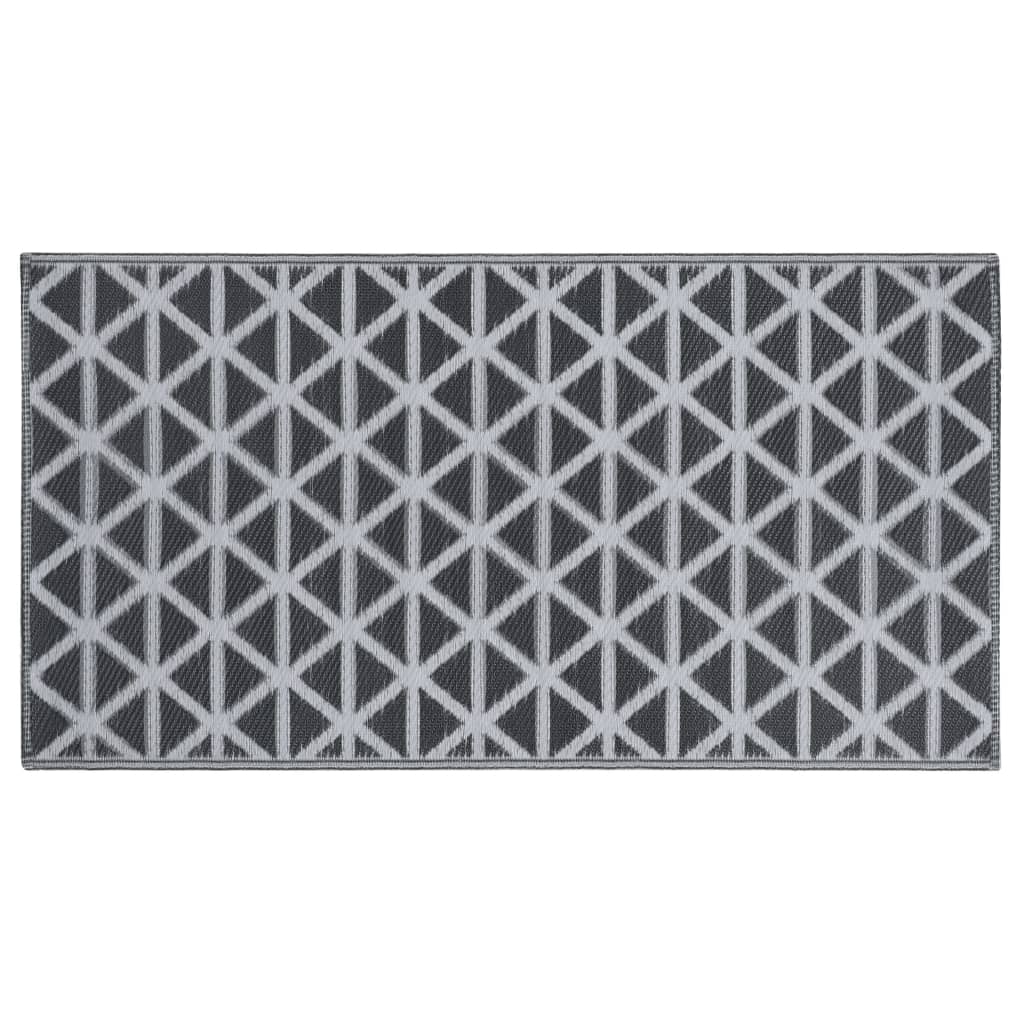 VidaXL outside rug Arakil 120x180 cm pp black