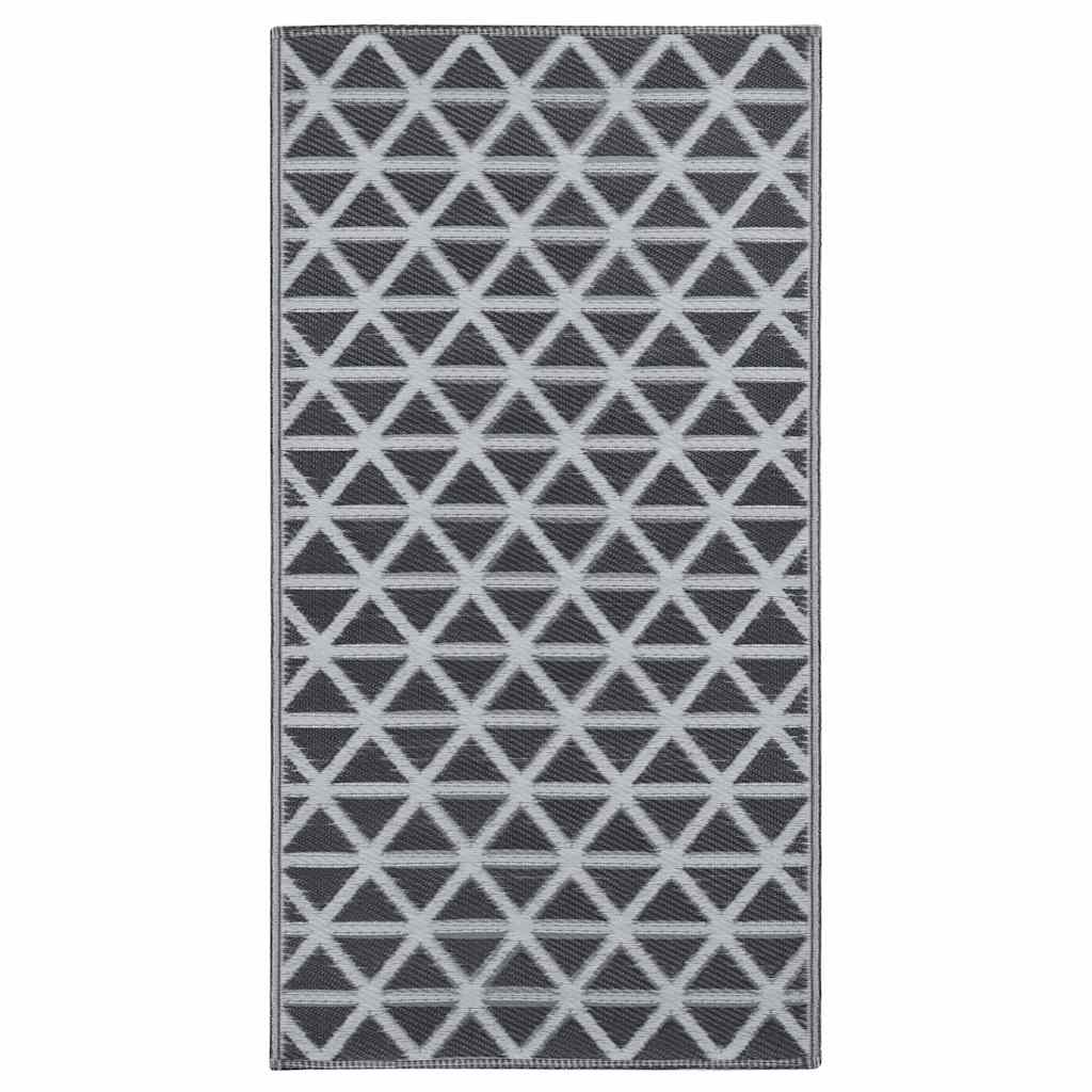 Vidaxl buitenkleed arakil 190x290 cm pp zwart