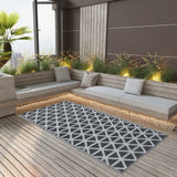 VidaXL Outdoor rug 190x290 cm pp black