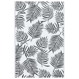 VidaXL outside rug arakil 160x230 cm pp white and black