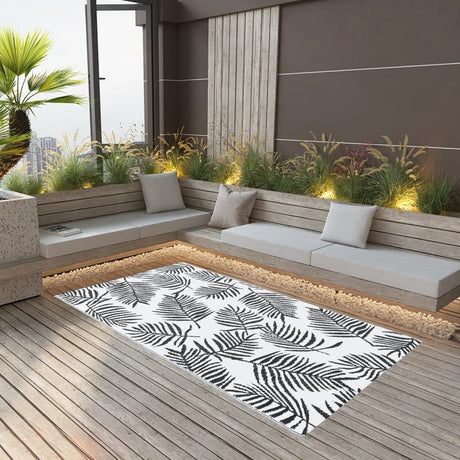 Vidaxl buitenkleed arakil 160x230 cm pp wit en zwart