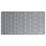 VIDAXL Outside Rug 80x150 cm pp weiß und schwarz