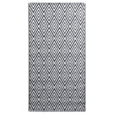 Vidaxl à l'extérieur du tapis Arakil 120x180 cm pp blanc et noir