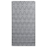 VidaXL outside rug arakil 160x230 cm pp white and black