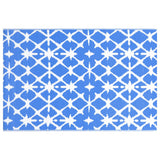 Vidaxl afuera de la alfombra Arakil 160x230 cm PP azul y blanco