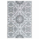 Vidaxl buitenkleed arakil 120x180 cm pp lichtgrijs