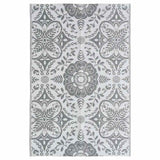 Vidaxl buitenkleed arakil 120x180 cm pp lichtgrijs