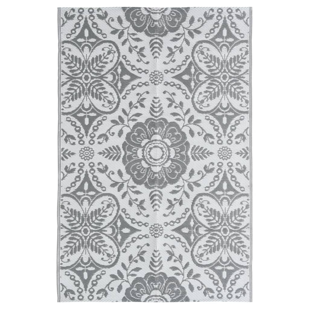 VidaXL outside rug 190x290 cm pp light gray