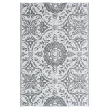 Vidaxl afuera de la alfombra 190x290 cm pp gris claro