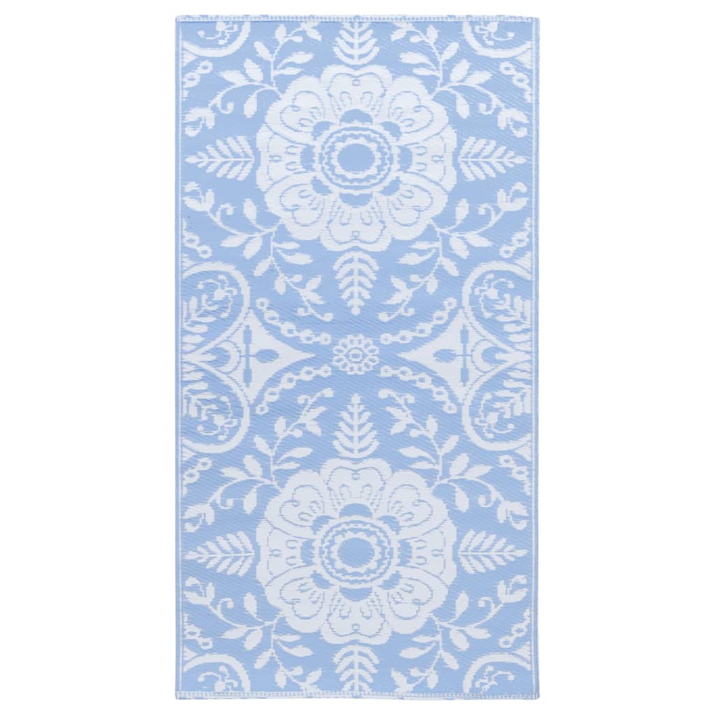 Vidaxl außerhalb Teppich 80x150 cm pp Babyblau