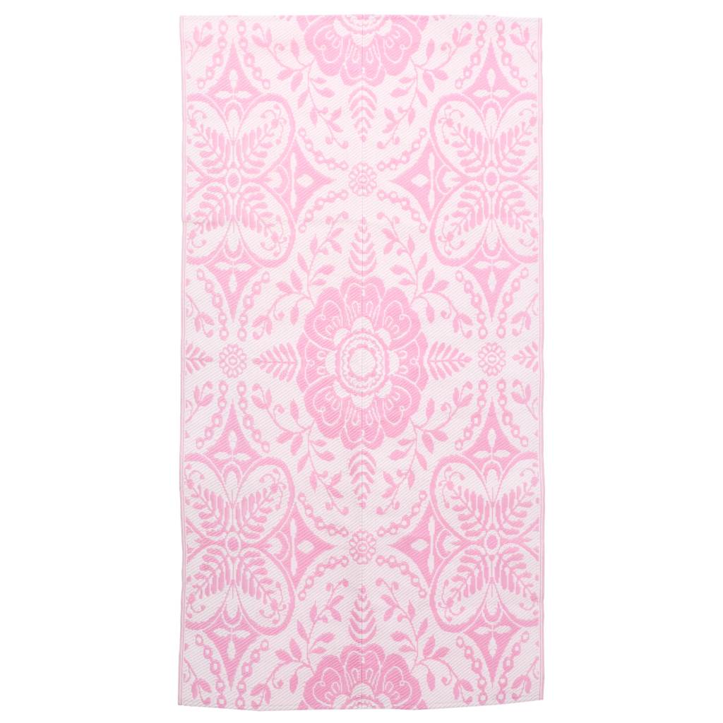 Vidaxl afuera de la alfombra Arakil 120x180 cm pp rosa