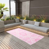 Vidaxl utanför mattan Arakil 120x180 cm pp rosa