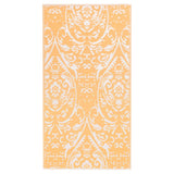 Vidaxl buitenkleed arakil 120x180 cm pp oranje en wit