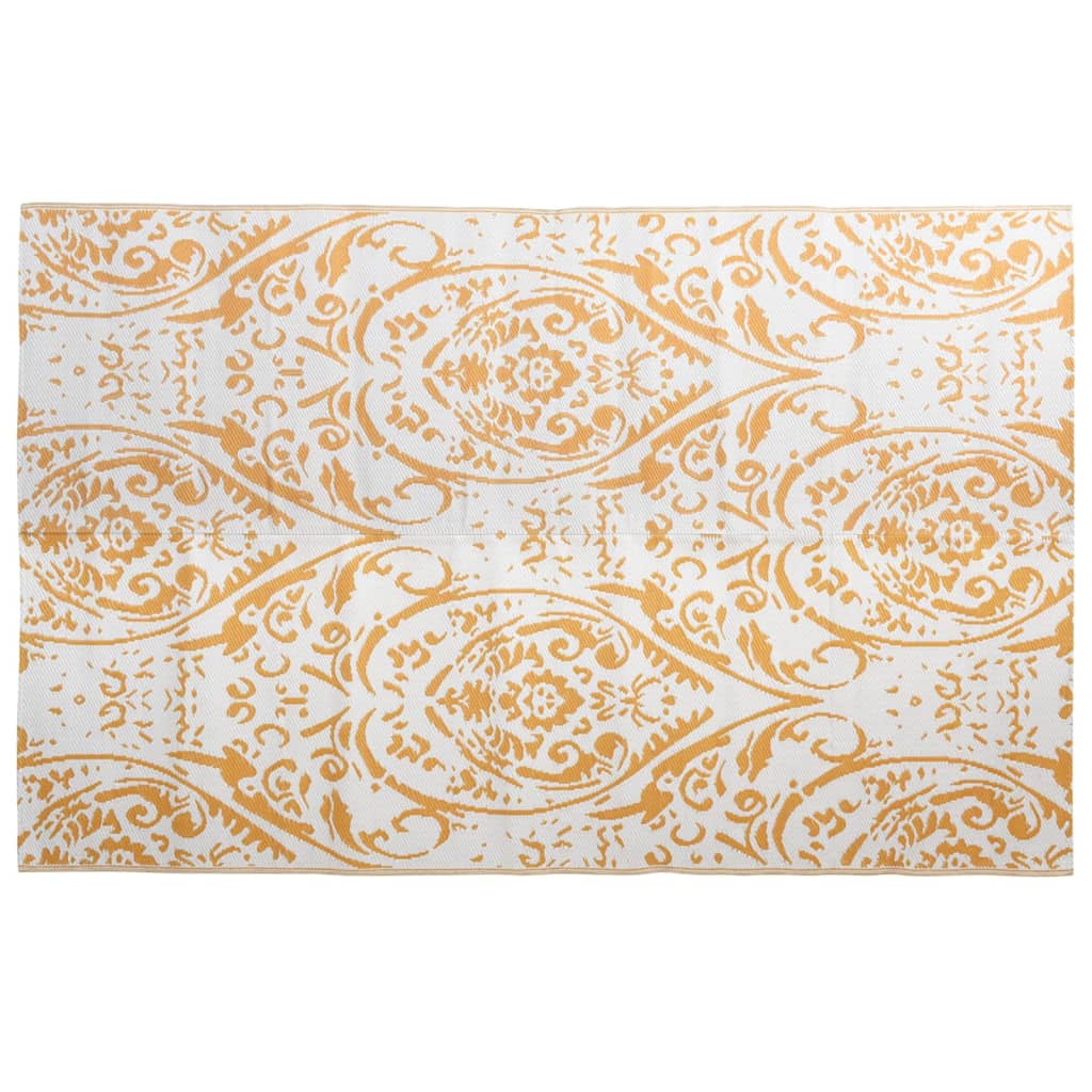 Vidaxl ausserhalb vum Rug Arakil 190x290 cm pp orange a wäiss