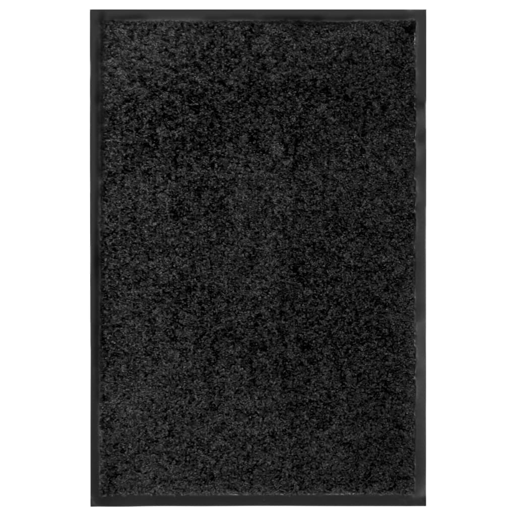 Vidaxl DOORMAT lavable 40x60 cm noir