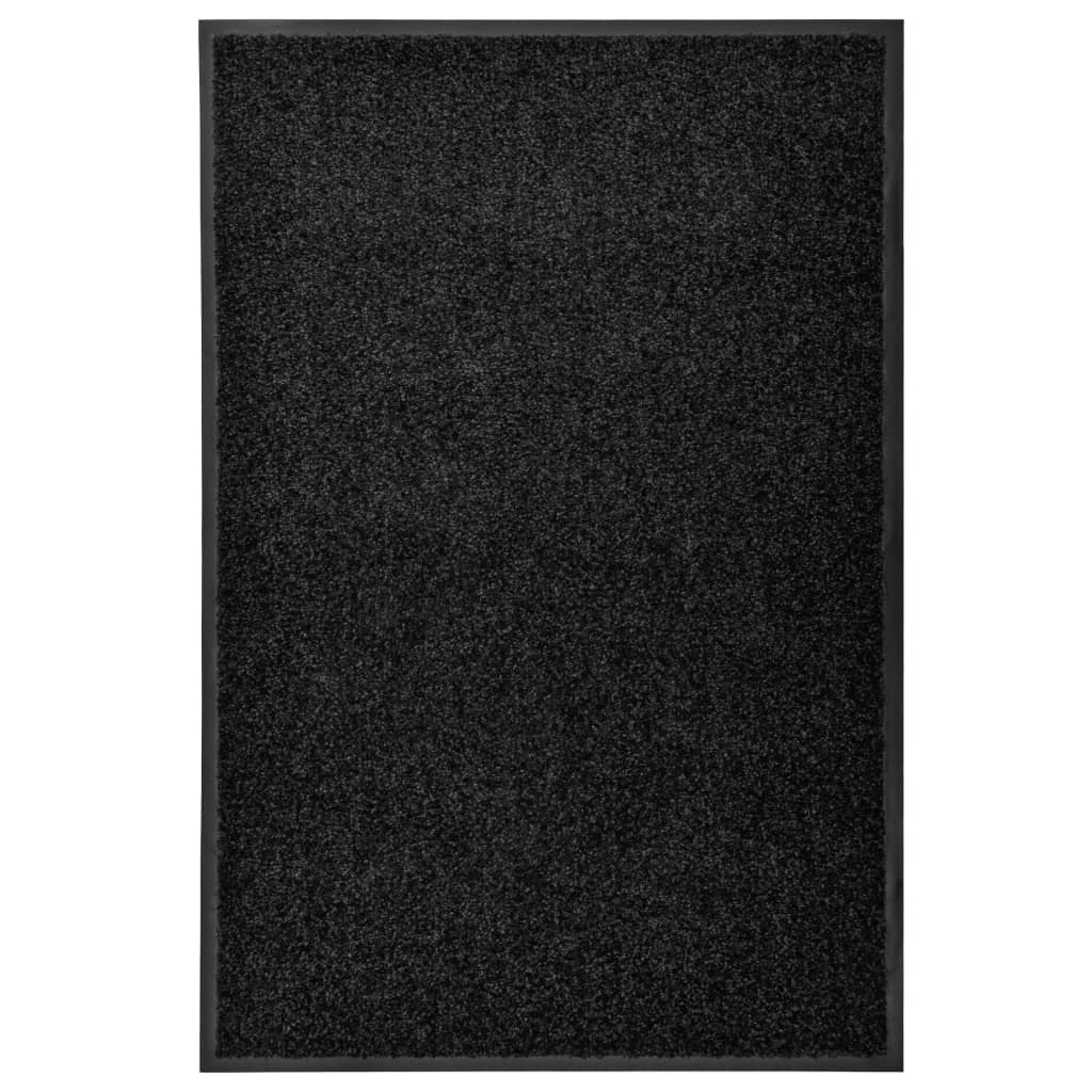 VIDAXL ROORMAT lavabile 60x90 cm nero