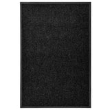 Vidaxl Doormat vaskbar 60x90 cm sort