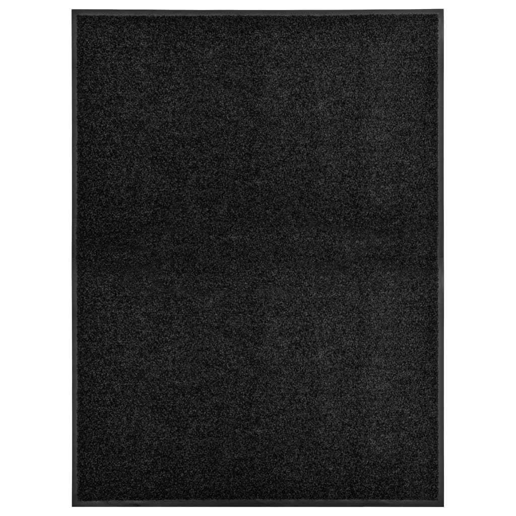 VIDAXL PORTOMAT WASSABLE 90x120 cm Schwarz