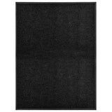 Vidaxl Doormat Washable 90x120 cm Black