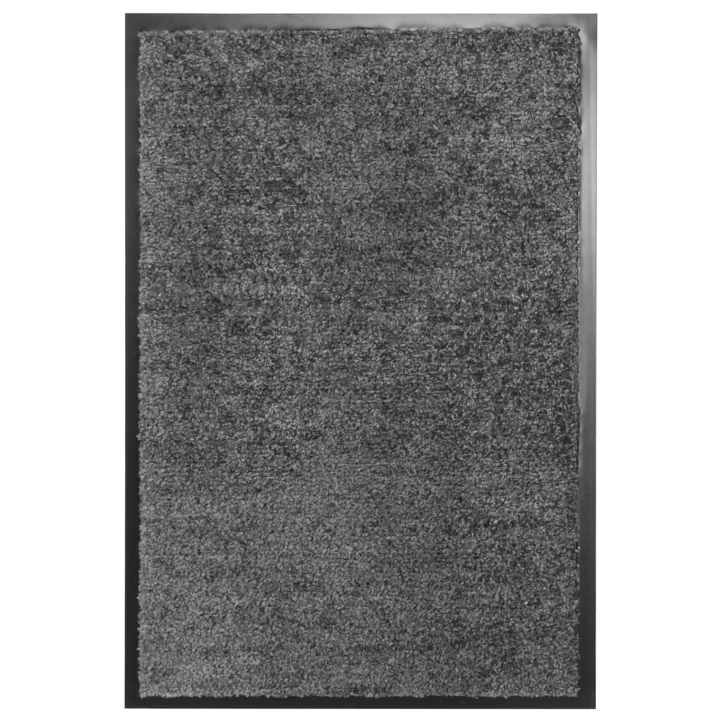 Vidaxl Doormat Washable 40x60 cm Anthracite