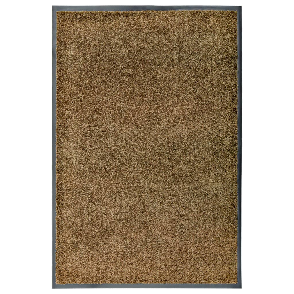 Vidaxl Doormat wäschen 60x90 cm Brown