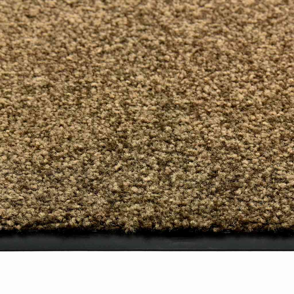 Vidaxl deurmat wasbaar 90x120 cm bruin