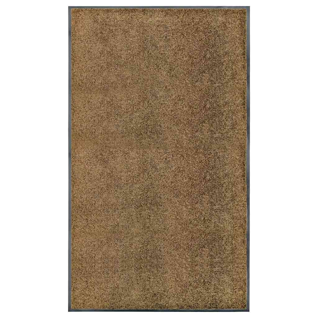 Vidaxl deurmat wasbaar 90x150 cm bruin