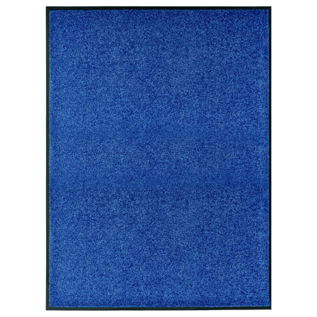 Vidaxl deurmat wasbaar 90x120 cm blauw