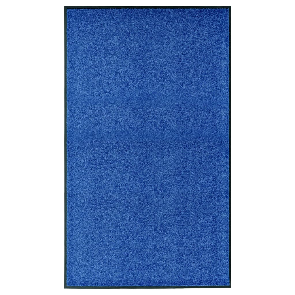 Vidaxl Doormat Washable 90x150 cm niebieski